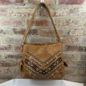 P&G tooled western purse bag